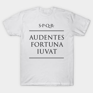 Latin quote Audentes fortuna iuvat T-Shirt